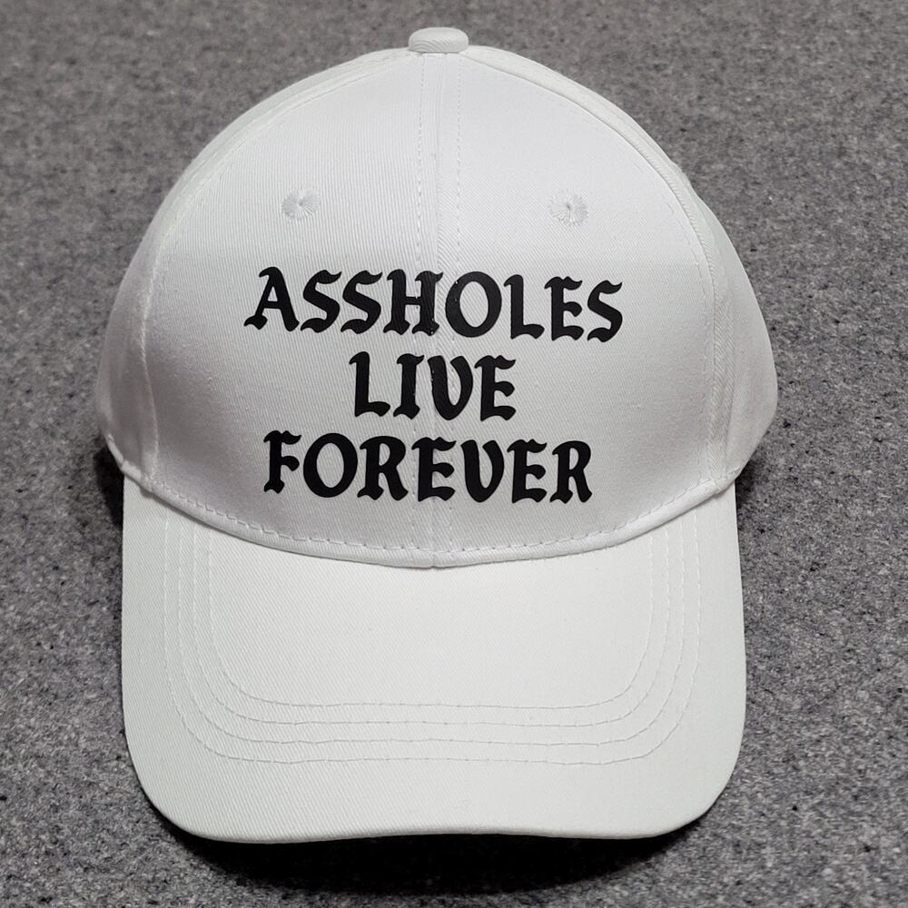 Assholes*s Live Forever Hat Baseball Cap Men White Black Old English Strapback